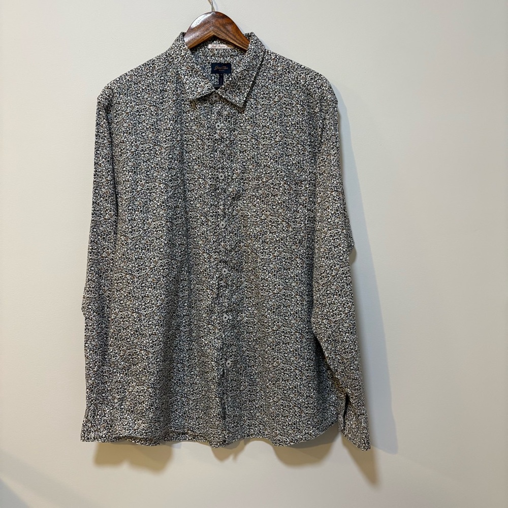 Good Man Brand Men’s XL Floral Cotton Button Down Shirt Casual